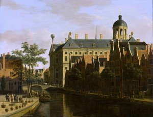The Nieuwezijds Voorburgwal with the Flower Market in Amsterdam