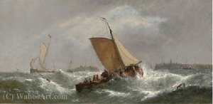Dirty Weather - Beating Up Off The Dutch Coast — William Calcott Knell