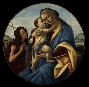 Virgin And Child With The Young John The Baptist — Sandro Botticelli