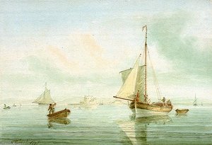 A Cutter Off Calshot Castle — Nicholas Pocock