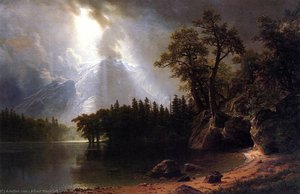 Passing Storm Over The Sierra Nevada — Albert Bierstadt
