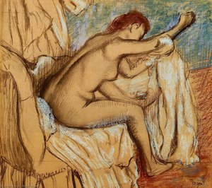 Woman Drying Herself 1 — Edgar Degas, Impressionism