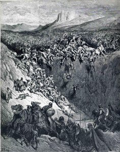 Samson Destroys The Philistines With An Ass' Jawbone — Paul Gustave Doré