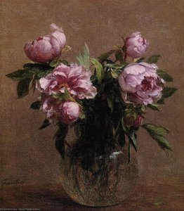 Vase Of Peonies — Henri Fantin-latour