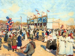Festivities On The Field Devichye — Konstantin Yuon