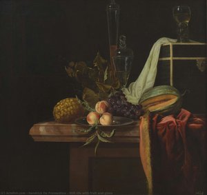 Still Life With Fruit And Glass — Hendrick De Fromantiou