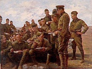 Le Déjeuner Au Camp Du 8ème Signal, Batallion, Août 1918 — Joseph-félix Bouchor