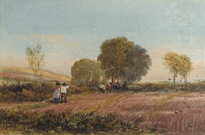 A Ploughing Scene In Surrey — David Cox