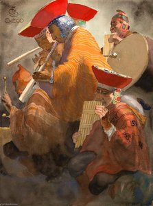 Inca Musicians (quecha) Near Cuzco, Peru — Carl Folke Sahlin