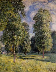 Landscape At Sevres — Alfred Sisley, Impressionist Style
