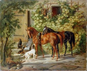 Horses By The Porch — Adam Albrecht