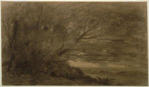 Landscape (the Large Tree) — Jean-baptiste-camille Corot