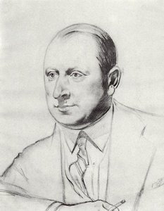 Portrait B.a.gorin-goryainov — Boris Mikhailovich Kustodiev