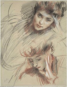 Study Of Heads — Paul César Helleu