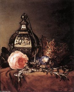 Still-life With Symbols Of The Virgin Mary — Dirck De Bray, Baroque
