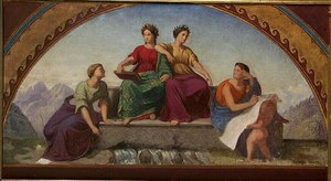 Quatre Figures Allégoriques — Cazes Romain