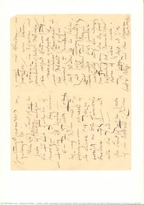 Letter With Envelope From Gustav Klimt At Lake Attersee To Marie Zimmermann In Vienna\n\nfront — Gustav Klimt