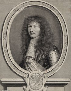 Engraved Portrait De Louis Xiv Of France — Robert Nanteuil
