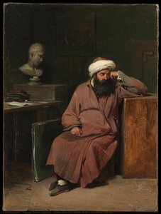 A Man From The Middle East In The Artist's Studio — Auguste Xavier Leprince, Romanticism
