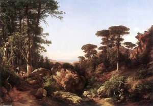Forest Scene At Ailo In Corsica