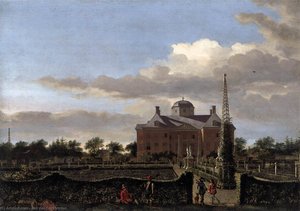 The Huis ten Bosch at The Hague and Its Formal Garden (View from the South)
