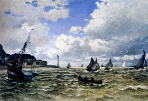 The Seine Estuary At Honfluer — Claude Monet, Impressionist Painting