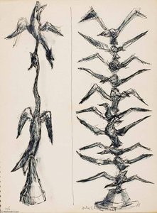 Untitled (birds Studies For Sculpture) — Chaim Gross