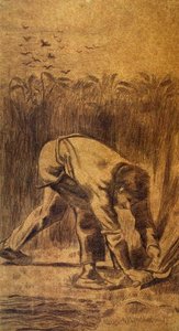 Reaper With Sickle (after Millet) — Vincent Willem Van Gogh, Post-impressionism
