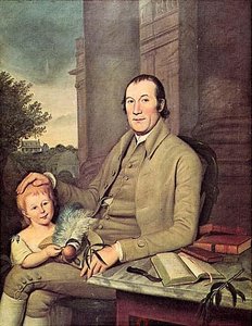 William Smith And His Grandson, Robert Smith Williams, (painting) — Charles Willson Peale
