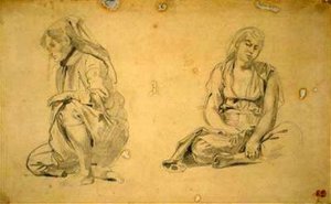Mujeres De Argelia — Eugène Delacroix, Romanticism