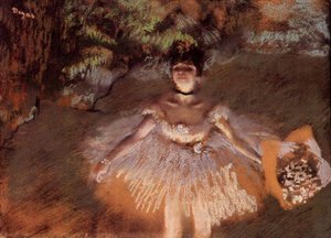 Dancer On Stage With A Bouquet — Edgar Degas