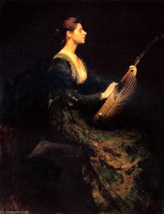 Ladywithalutelarge — Thomas Wilmer Dewing