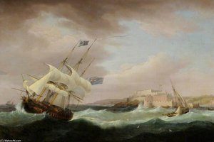 Castle Cornet, Storm — Thomas Whitcombe