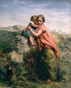 Welsh Peasant And Child — Paul Falconer Poole