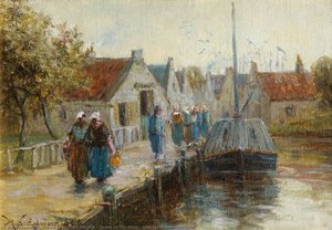 Scene On The Maas, Near Dordrecht, Holland — Alfred Sanderson Edward