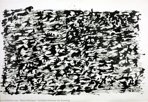 Untitled Chinese Ink Drawing — Henri Michaux, Abstract Expressionism