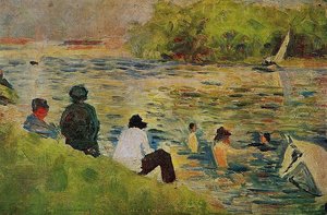 The Bank Of The Seine — Georges Seurat