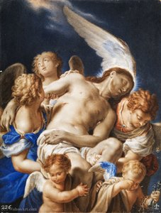 Angels Carrying The Corpse Of Christ — Francesco Trevisani, Baroque