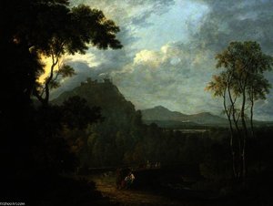 Dinas Bran Castle, Near Llangollen — Richard Wilson, Romanticism