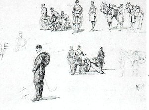 Group Of Spanish Artillery Men — Mariano Fortuny