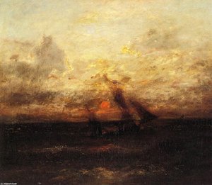 Fishing Boat In Stormy Seas — Jules Dupré