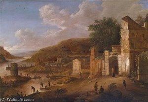 A River Landscape — Dirck Verhaert