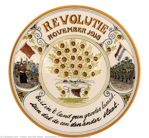 Revolution Of Troelstra Dutch Ivora Plate — Pieter Van Der Want