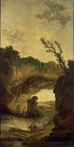 Landscape With An Arch In A Rock — Hubert Robert