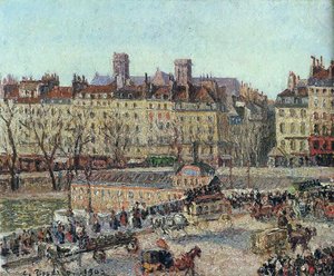 The Baths Of Samaritaine, Afternoon — Camille Pissarro