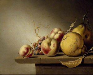 Still Life Of Fruit On A Ledge — Harmen Van Steenwyck