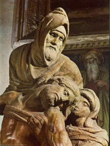 Pietà (detail) — Michelangelo Buonarroti