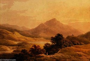 Glan Finlass And Ben Venue — Francis Nicholson, Romanticism