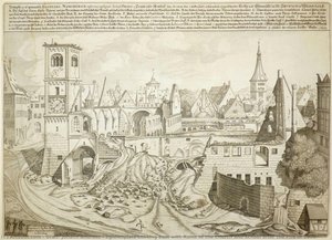 Egidienplatz Looking East With Ruins Of The Church And School After The Fire Of 1696 — Graff, Johann Andreas