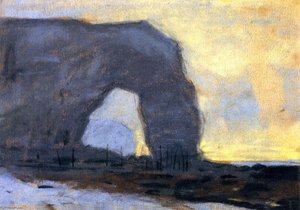 Étretat, The Manneporte At Low Tide — Claude Monet